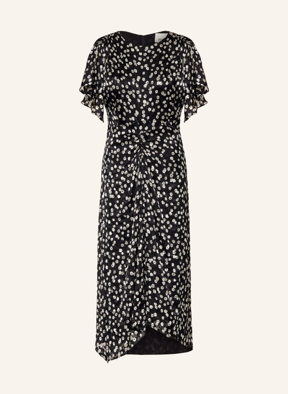 ISABEL MARANT HERVA Jacquard Dress with Silk BLACK / WHITE
