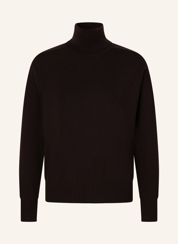 windsor. Rollkragenpullover aus Merinowolle DUNKELLILA