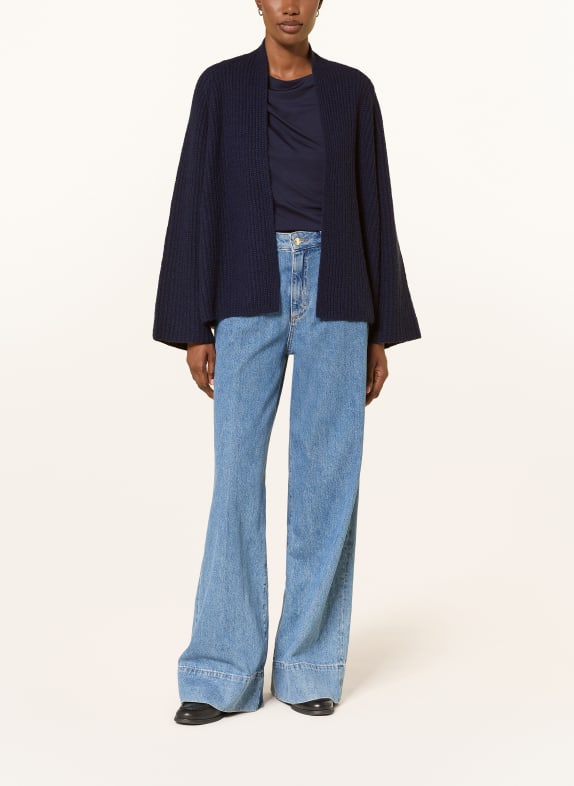 windsor. Gebreid openvallend vest DONKERBLAUW