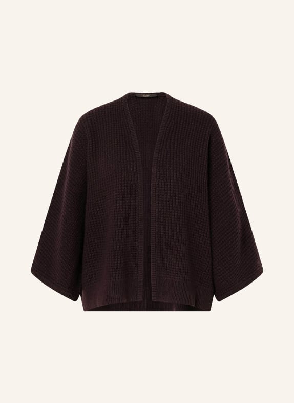 windsor. Gilet ouvert en maille en cachemire LILAS FONCÉ