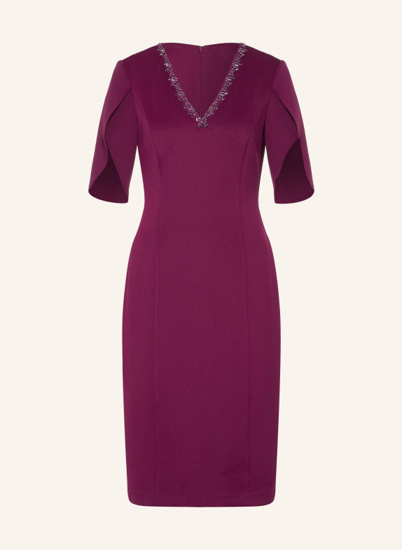 ADRIANNA PAPELL Robe de cocktail ornée de strass ROUGE FONCÉ