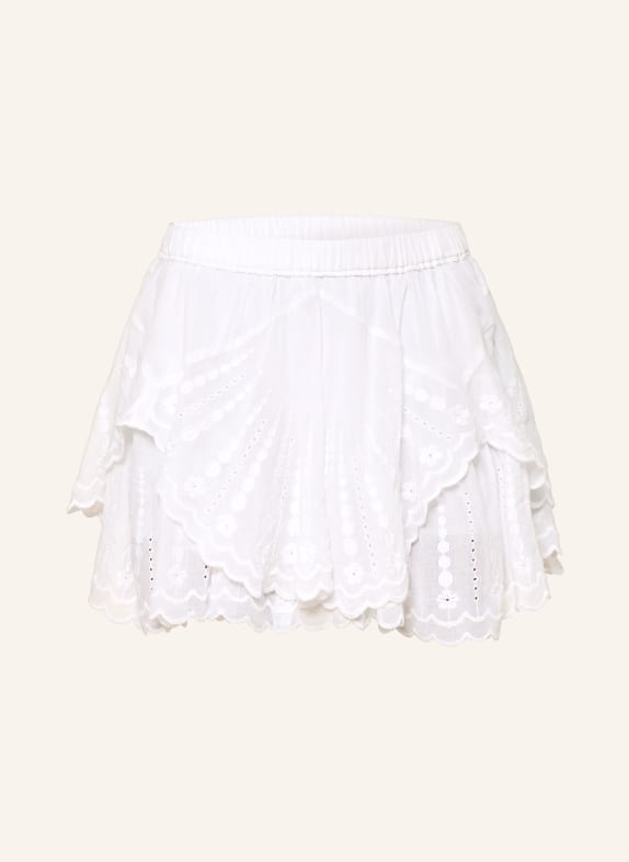 MARANT ÉTOILE LAYALE Skirt with Openwork Lace WHITE