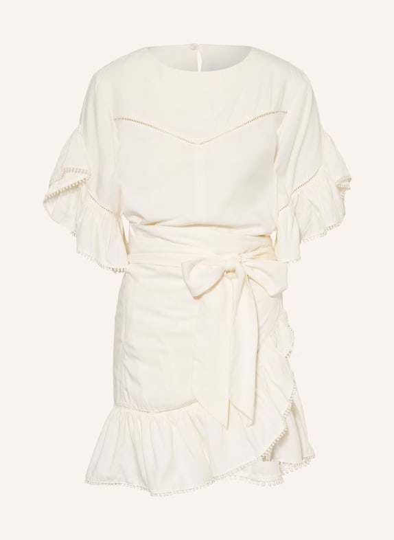 MARANT ÉTOILE MELICIA Wrap-look dress with Ruffles ECRU