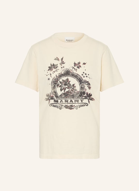 MARANT ÉTOILE T-Shirt ZEWEL BEIGE / ROT / SCHWARZ
