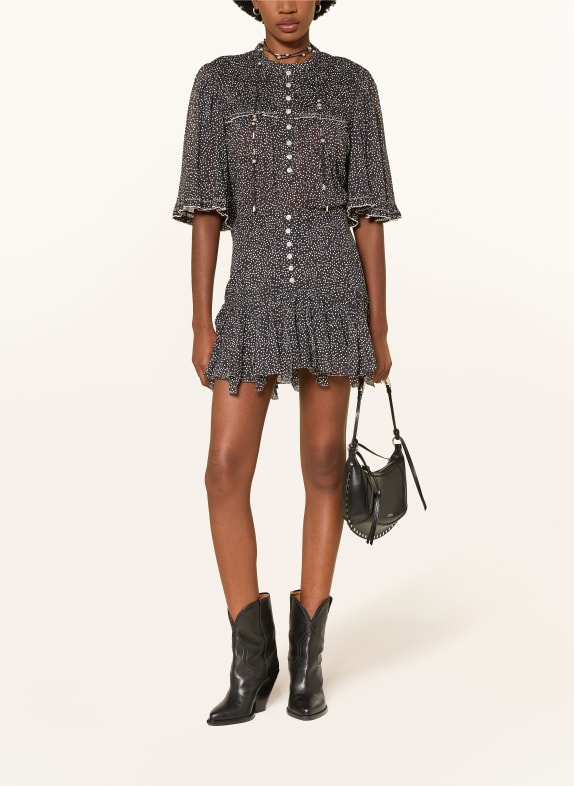 MARANT ÉTOILE Blusenshirt DOUNA mit Rüschen SCHWARZ / WEISS
