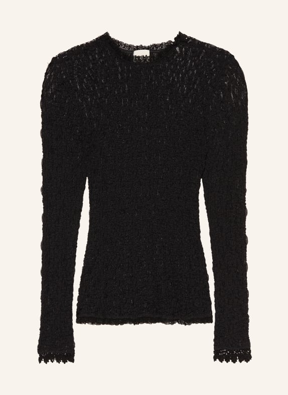 MARANT ÉTOILE Longsleeve met lange mouwen van kant ZWART
