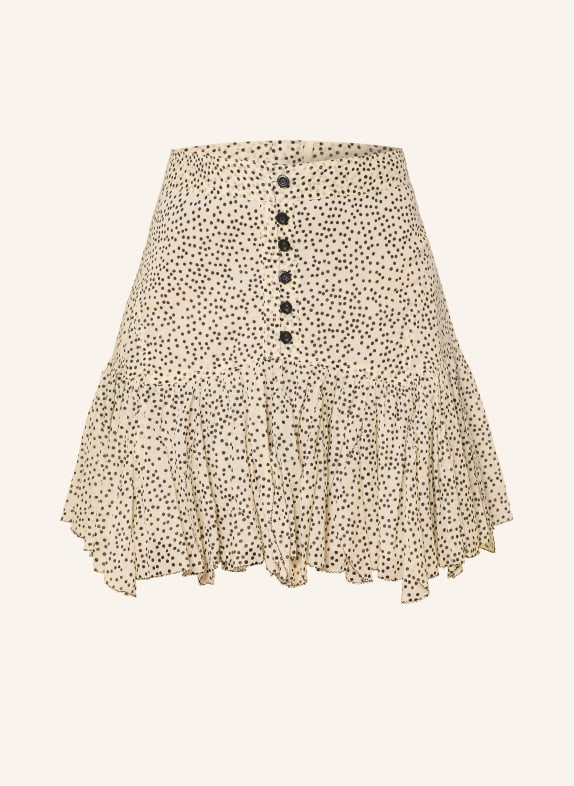MARANT ÉTOILE DANEEN-rok met ruches ECRU / ZWART