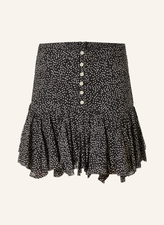 MARANT ÉTOILE DANEEN Skirt with Ruffles BLACK / ECRU