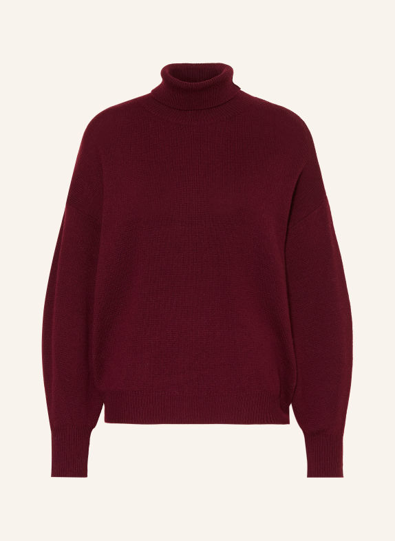 MRS & HUGS Rollkragenpullover DUNKELROT