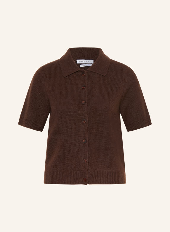 MRS & HUGS Vest van kasjmier MARRON FONCÉ