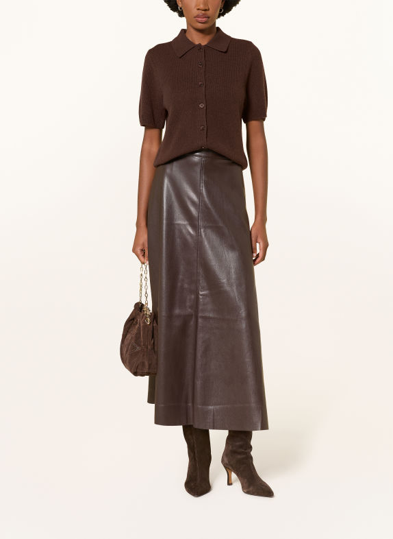 MRS & HUGS Vest van kasjmier MARRON FONCÉ