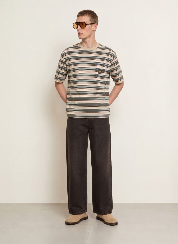 Levi's® T-shirt WORKWEAR POCKET BEIGE / DONKERGRIJS / LICHTGROEN