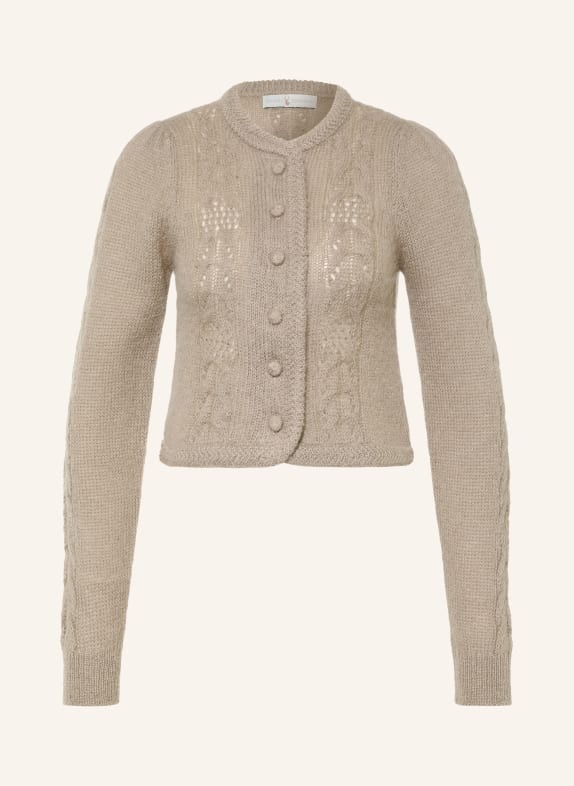 Johann & Johanna Cardigan din mohair TAUPE