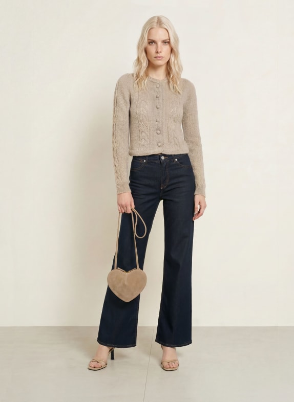Johann & Johanna Vest met mohair TAUPE