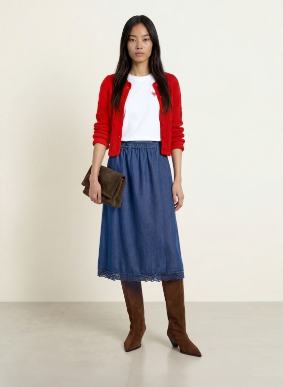 Johann & Johanna Vest met mohair ROOD