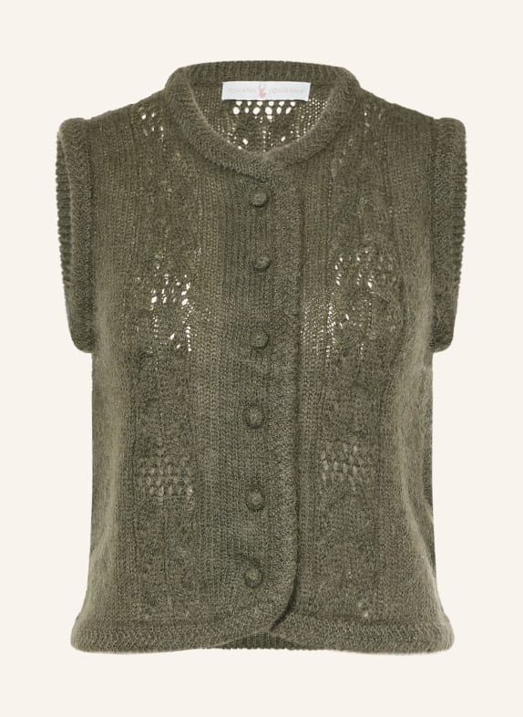 Johann & Johanna Mohair Knit Vest DARK GREEN