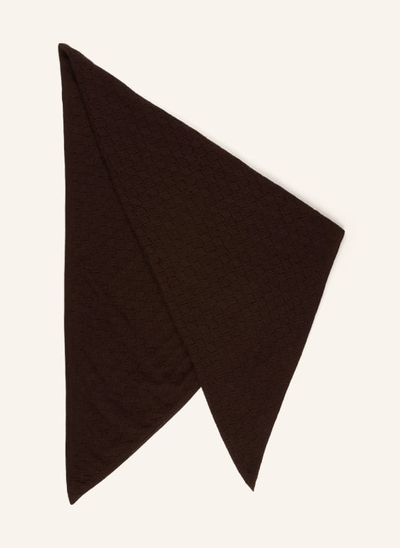 Johann & Johanna Foulard triangulaire MARRON FONCÉ