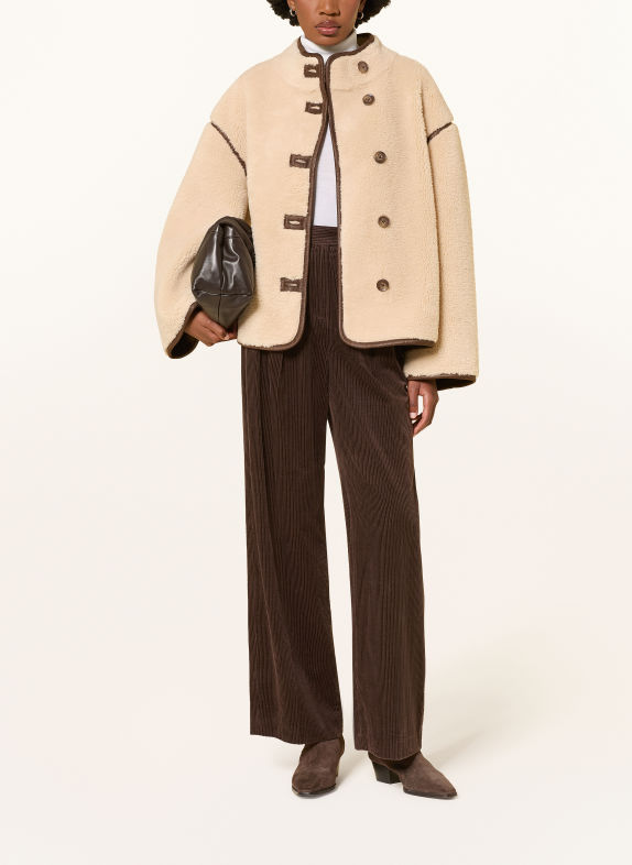 MRS & HUGS Jas van teddybont BEIGE / MARRON FONCÉ