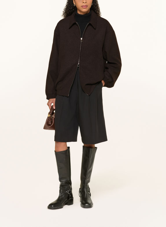 MRS & HUGS Overshirt BLACK / DARK BROWN
