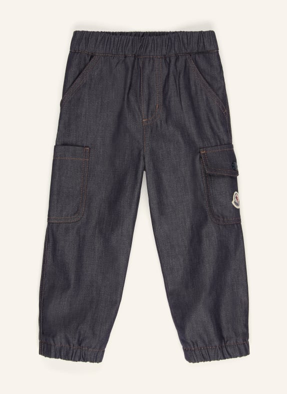 MONCLER enfant Cargohose in Jeansoptik DUNKELBLAU