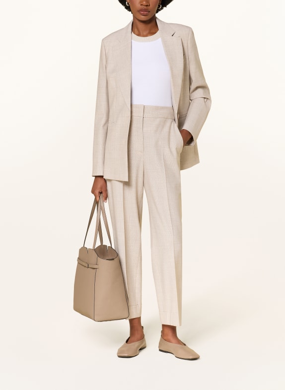 PESERICO Broek met glittergaren BEIGE