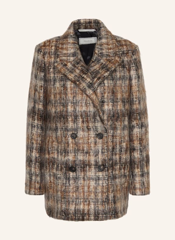 PESERICO Cabanjas met mohair GRIJS / BRUIN / ZWART