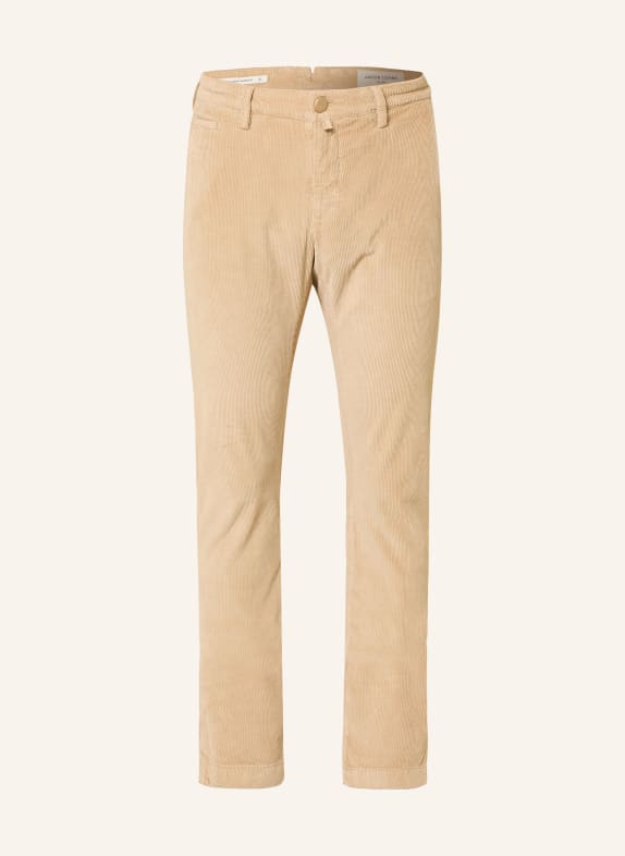 JACOB COHEN Pantaloni din velur BOBBY, croială slim fit BEJ
