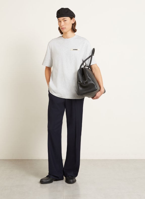 JACQUEMUS T-shirt LE TSHIRT GROS GRAIN LICHTGRIJS / GRIJS