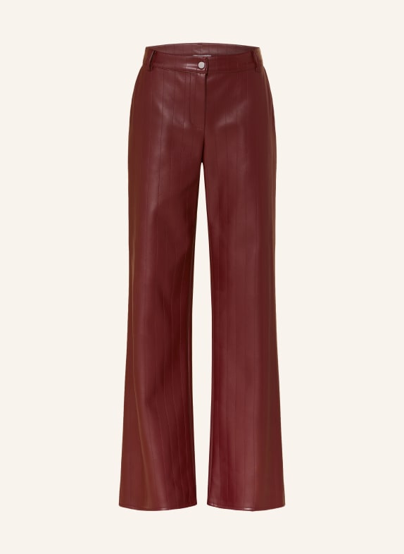 PATRIZIA PEPE Pantaloni bootcut cu aspect de piele MARO