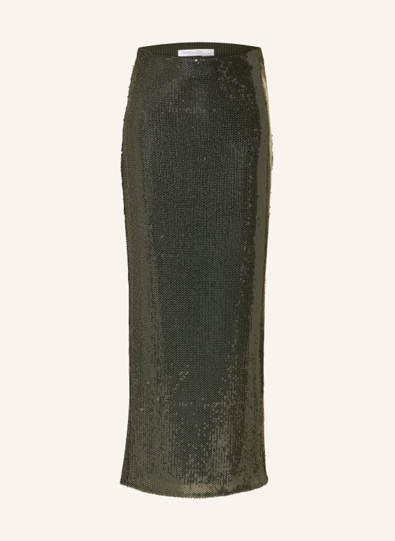 PATRIZIA PEPE Sequin Skirt DARK GREEN