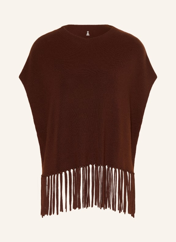 PATRIZIA PEPE Poncho MARRON FONCÉ