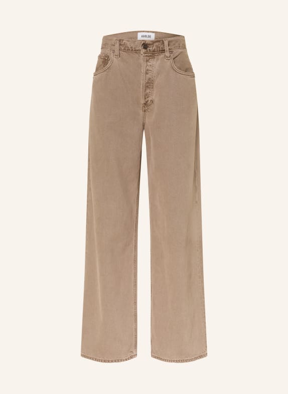 AGOLDE Jeansy wide leg LOW SLUNG BAGGY trail  md grey brown