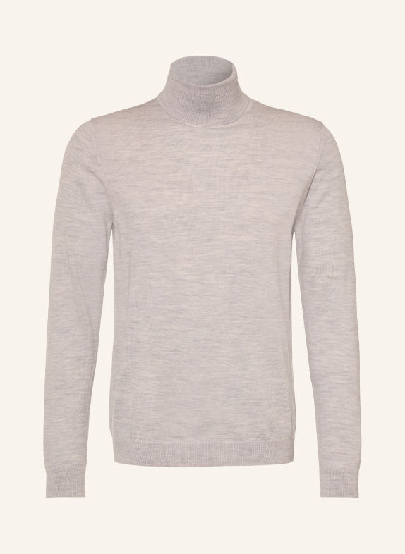 PAUL Rollkragenpullover aus Merinowolle HELLGRAU