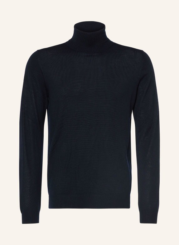 PAUL Rollkragenpullover aus Merinowolle DUNKELBLAU