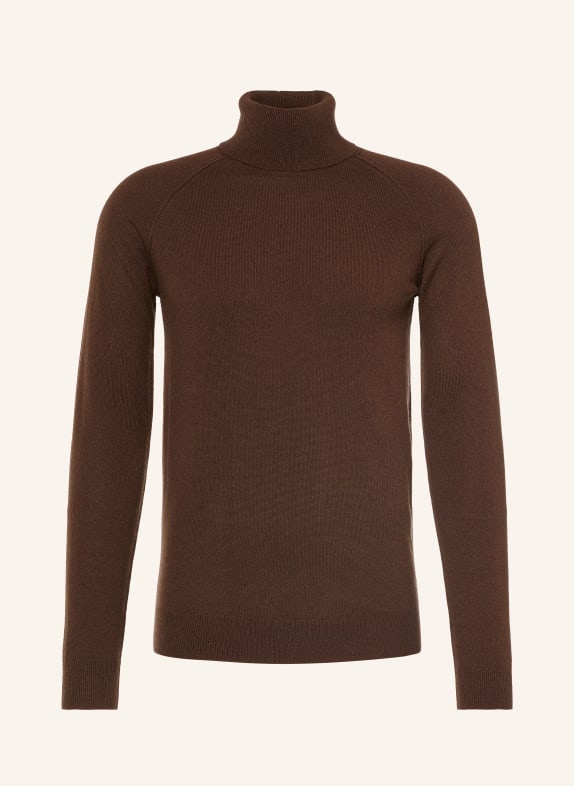 PAUL Cashmere turtleneck sweater DARK BROWN