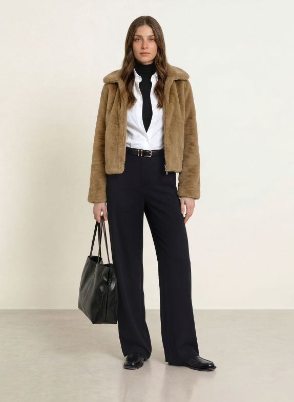 lilienfels Faux Fur Jacket TAUPE