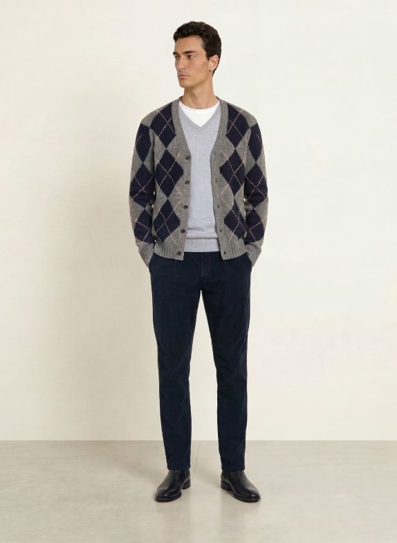STROKESMAN'S Pullover aus Merinowolle HELLGRAU