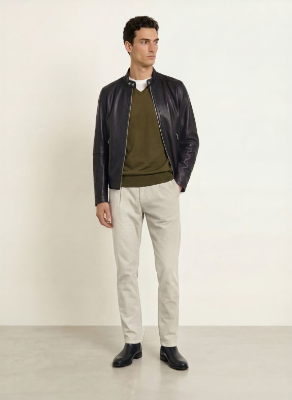 STROKESMAN'S Pullover aus Merinowolle KHAKI