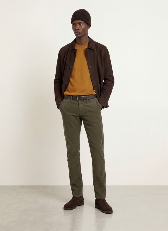 STROKESMAN'S Trui van merinowol CAMEL