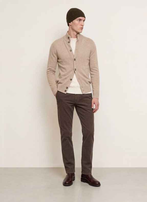 STROKESMAN'S Gebreid vest van kasjmier BEIGE