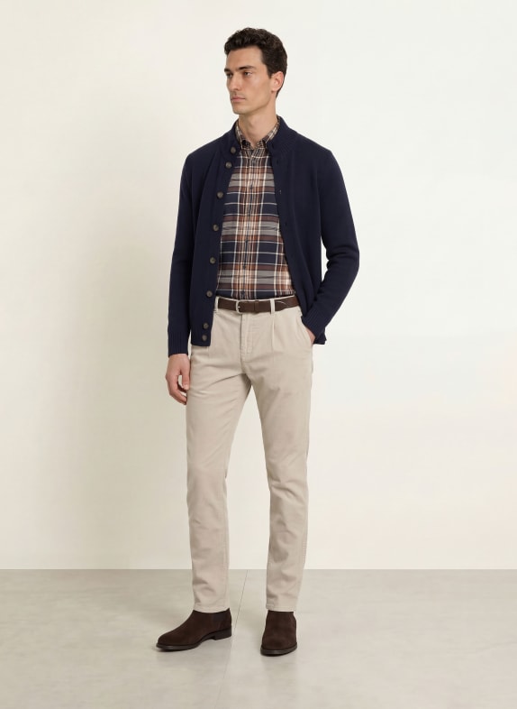 STROKESMAN'S Gebreid vest van kasjmier DONKERBLAUW