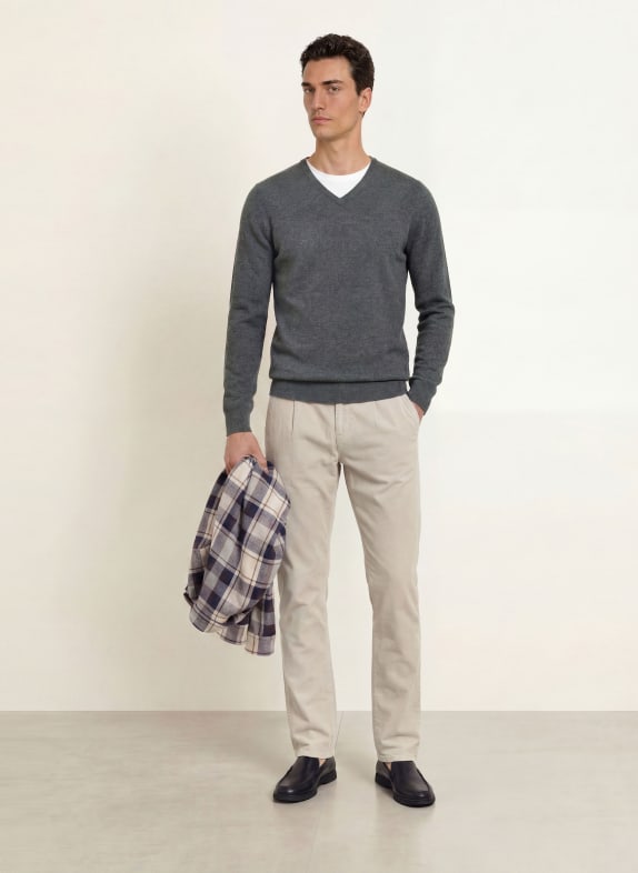 STROKESMAN'S Cashmere-Pullover DUNKELGRAU