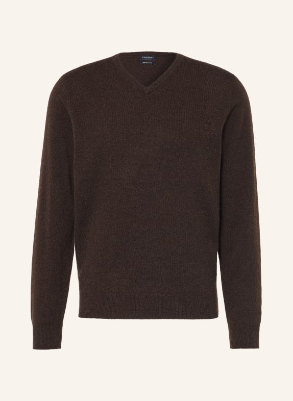 STROKESMAN'S Pull en cachemire MARRON FONCÉ