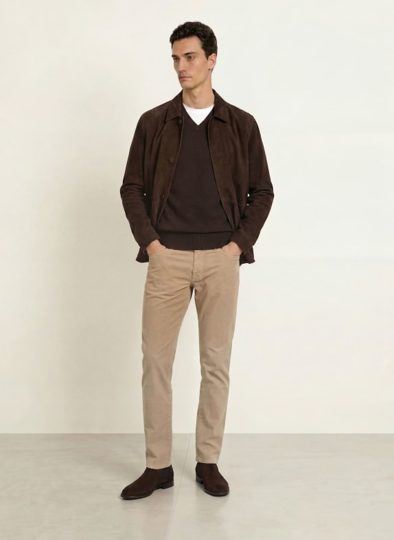 STROKESMAN'S Cashmere-Pullover DUNKELBRAUN