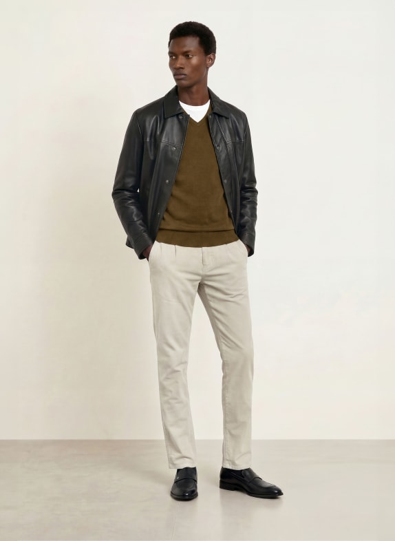 STROKESMAN'S Cashmere-Pullover KHAKI