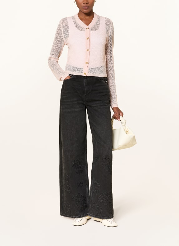 GANNI Wide leg jeans LARI 055 BLACK WASHED