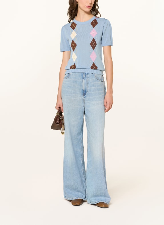 GANNI Wide leg jeans MARRI 2.0 565 LIGHT BLUE VINTAGE