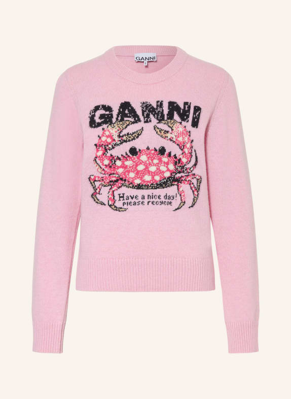 GANNI Tröjor ROSA / ROSA / SVART