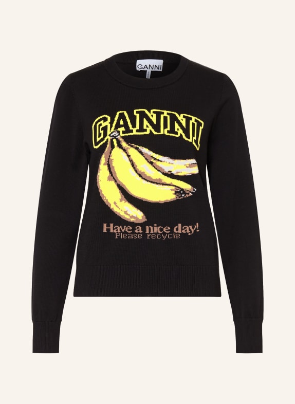 GANNI Trøjer SORT / BRUN / GUL