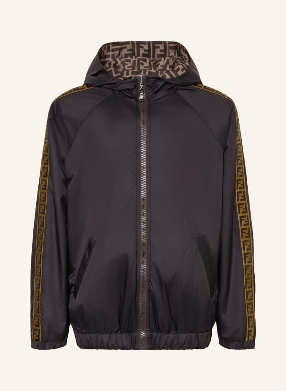 FENDI Blouson réversible NOIR / MARRON